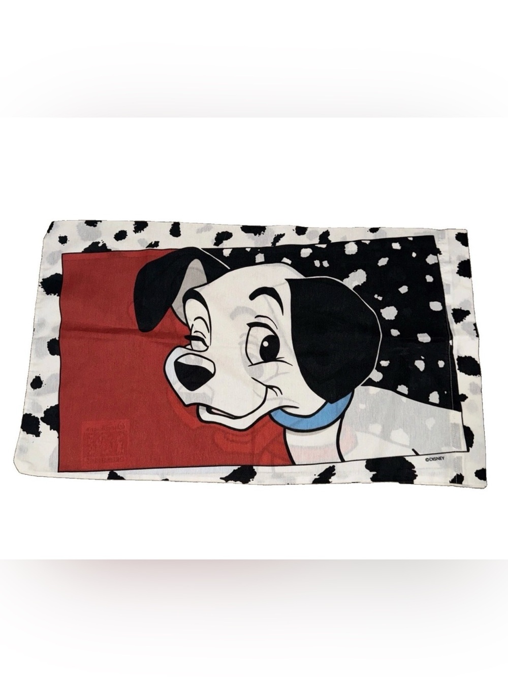 Walt Disney Vintage 101 Dalmatians Pillowcase. Features Pongo & Perdita. 90’s